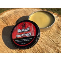 Redback Boot Wax weatherproofing treatment for leather footwear with beeswax